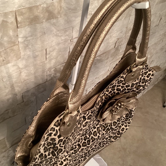 Minicci Leopard Print Satchel Handbag - Picture 4 of 14